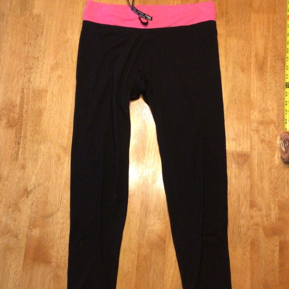 🎀 Pink VICTORIAS SECRET Black Legging Pink PANT M - Picture 2 of 15